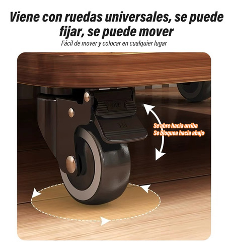 Mesas Auxiliares Movible,mesa Auxiliar Lateral Con Ruedas