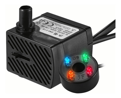 180l/h 2.5w Acuario Sumergible Bomba De Agua Con 4 Luz Led