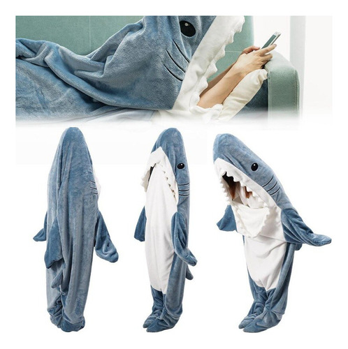 Saco De Dormir Cartoon Shark, Manta, Pijama, 170x70cm