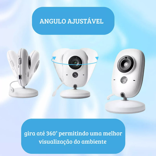 Babá Eletrônica Vb603 Sem Fio Com Câmera 110/220v Intax