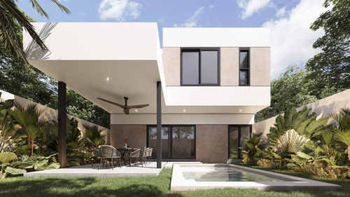 Casa En Venta A 40 Minutos De Merida, En Baca, Privada Modelo A, Diciembre 2026.