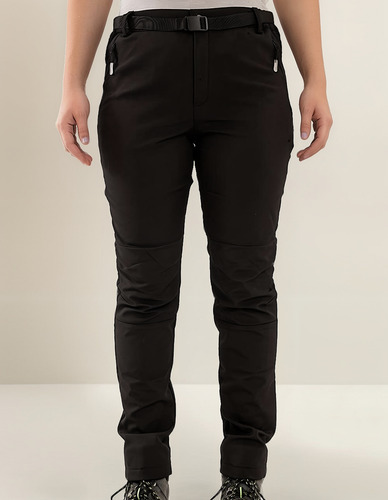 Pantalón Softshell Outdoor Impermeable Mujer Con Micropolar