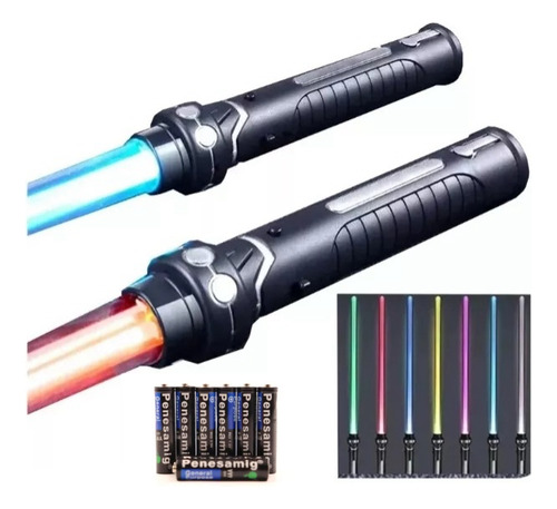 2 En 1 Sables De Luz Star Galaxy War Con Sonido De 7 Colores