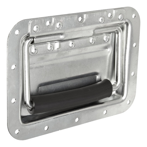 Acero Empotrada Tirador Spring Loaded Rectangular Grip Zinc