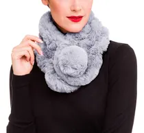 Comprar Bufanda Con Cuello De Piel Sintetica Para Mujer, Bufandas De