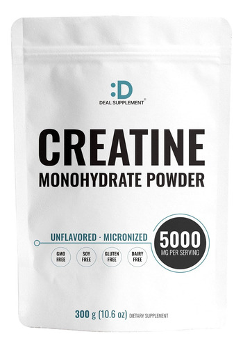 Creatina Monohidratada Premium 60 Servicios 5gr Eg C77 Sabor Sin Sabor