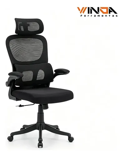 Cadeira De Escritório Wemov We0001 Ergonômica Preto Espuma WINDA