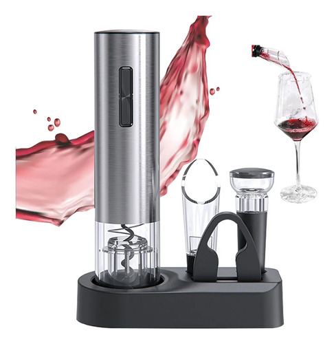 Kit Abridor De Vino Automático Recargable Con Cable