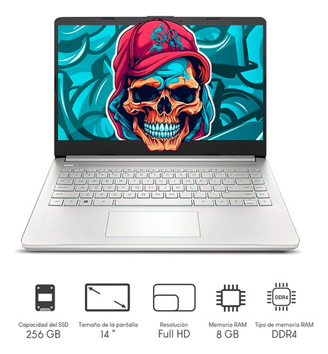Imagen 2 de 6 de Laptop Hp 14-dq2053cl Core I3 8gb 256gb Ssd + Impresora Hp