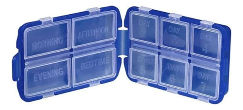 Pastillero Pst10 Handy - Organizador De 10 Compartimentos Azul