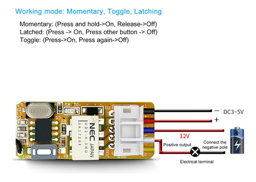 Receptor Universal Universal De 433 Mhz, 3,7 V, 4,5 V, 5 V,
