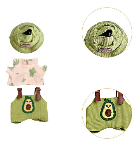 Conjunto De Ropa Para Muñecas Aguacates Verdes En Conjunto