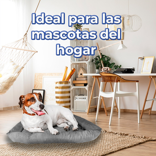 Cama Mascota Colchoneta Acolchada Impermeable Talla Mediano Color Gris Diseño M Ele-Gate
