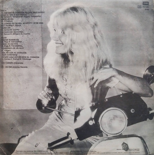 Kim Carnes - Café Racers /r Lp (Usado)
