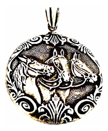 Medallón De Plata Tropilla. Sg- Joyería