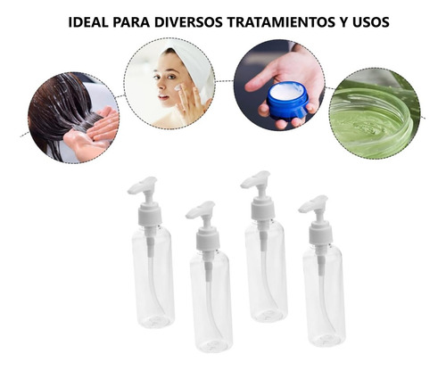 12 Envases Con Dosificador Gel Jabón Loción Cremas 180ml