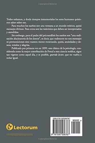 La Interpretacion De Los Suenos. Vol I - Freud,..., de Freud, Sigm. Editorial Createspace Independent Publishing Platform en español