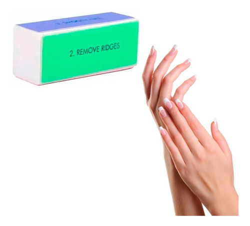 Herramientas Uñas De Limas Pedicura Arte Manicura Cubo 1pz