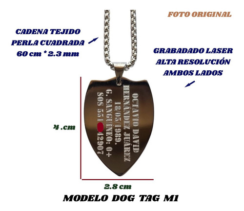 Placa Militar Alta Resolucion Grabado Laser Personalizada