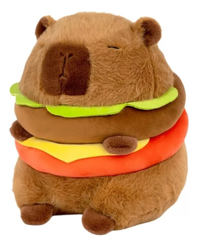 Peluche Capibara Hamburguesa Felpa Carpincho Capiburger