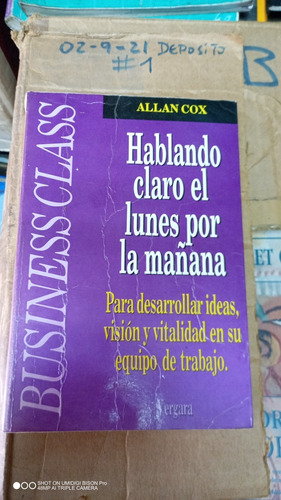 Libro Habla Claro El Lunes Por La Mañana. Allan Cox