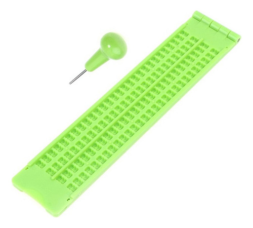 Tablero De Escritura Braille De 4 Líneas Y 28 Celdas Con Láp