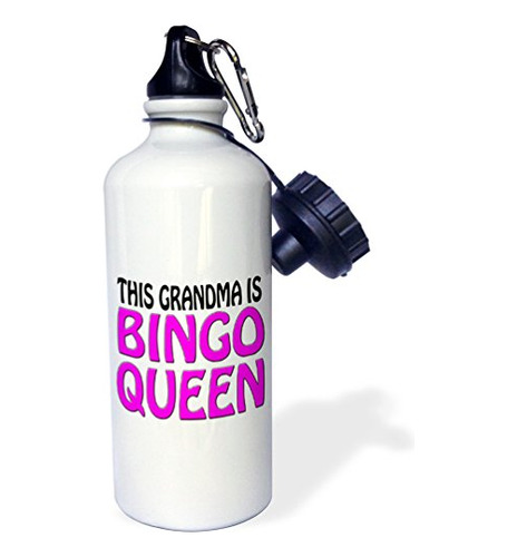 3drose This Grandma Is Bingo Queen, Purple, Sports Water Bot