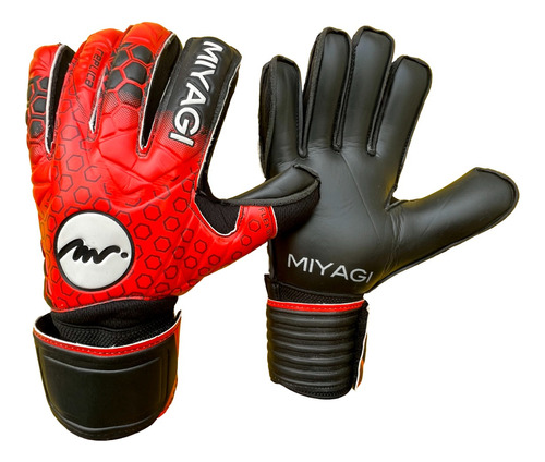 Guantes De Arquero Miyagi Semipro Réplica - Rojo