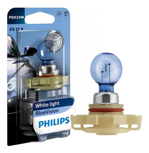 Lâmpada Farol Philips Bluevision 12v 24w 3700k 12276bvb1