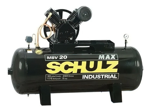 Compresor 5hp Max Trifásico 250 Lt Horizontal Schulz