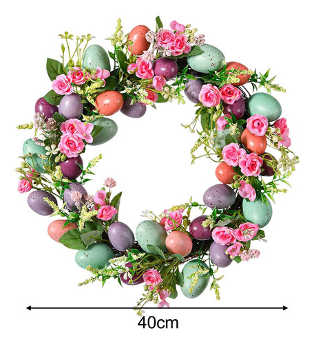Guirnalda De Huevos De Pascua Flores Artificiales Guirnalda