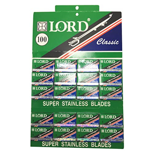 50 Lord Super Inox Clásica Cuchillas De Seguridad De 8br2t