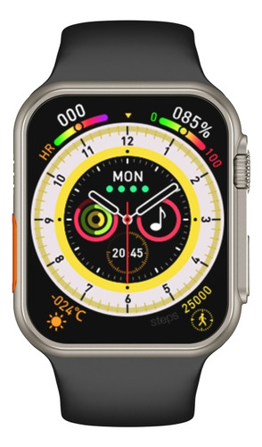 Reloj Inteligente Negro Con Pantalla Tft W8 Ultra De 2.02 Pu