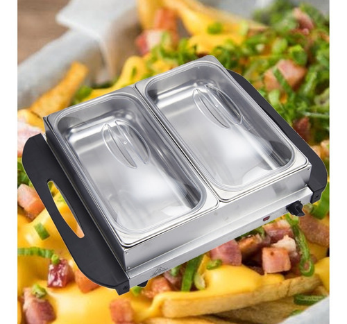 Buffetera Mantenedor Comidas Chafing Dish 2 Bandejas Mediano