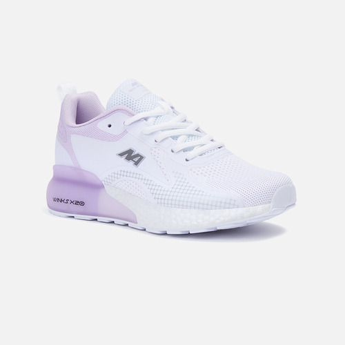 Zapatillas New Athletic Lifestyle X45 Blanco Con Lila Mujer