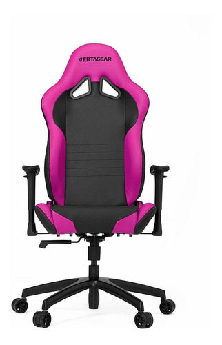 Imagen 2 de 3 de Silla de escritorio Vertagear SL2000 VG-SL2000 gamer ergonómica negra y rosa con tapizado de cuero sintético