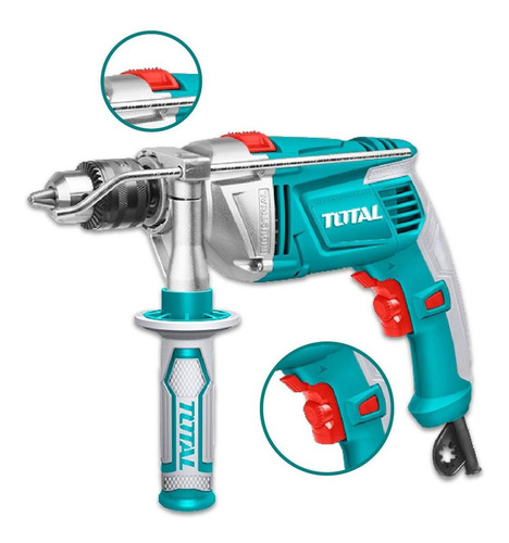 Taladro Percutor Total 1010w Industrial - Mandril 13mm, 2800rpm - TG111136
