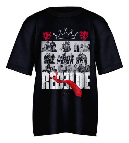 Playera Negra Rebelde Collage Fotos Rbd #01 Tour 2023