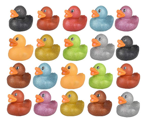 Glitter Goma Pato Toy Surtido Duckies Para Niños, Baño Regal