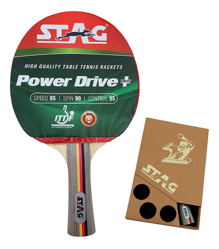 Stag Power Drive Plus - Raqueta De Tenis De Mesa Unisex, 6..