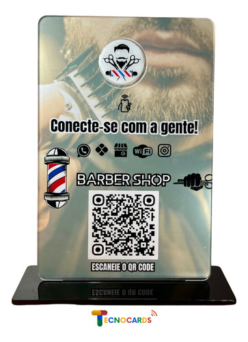 Plaquinha Personalizada Nfc Aproximação + Qr Code