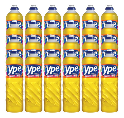 Detergente Líquido Ypê Neutro 500ml Kit C/24