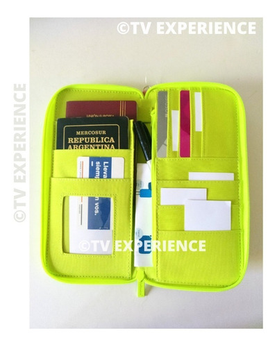 Imagen 3 de 7 de Portapasaporte Portadocumentos Viaje Tarjetas Auto