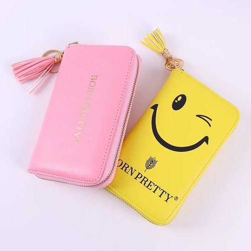 2 Estuches Born Pretty Para Placas Rosado Y Emoji