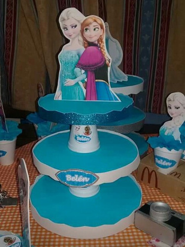 Porta Muffins Cakes Y Mas De Frozen Ana Elsa 