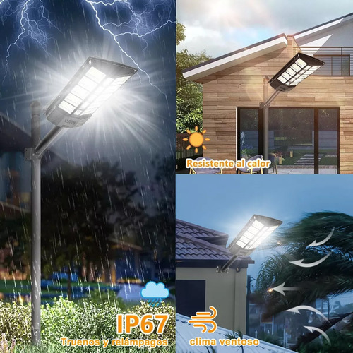 Lámpara Led Solar Exterior Suburbana Alumbrado Públic 4500w