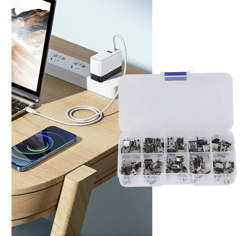 Puerto De Conector Usb Tipo C, 100 Piezas, Enchufe Hembra, S