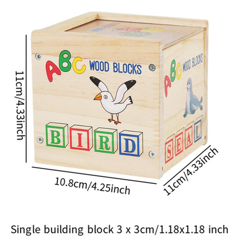 27 Uds. Bloques Del Alfabeto De Madera Abc, Bloques De