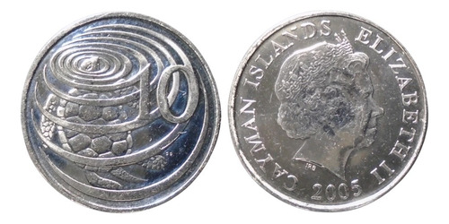 Islas Caimán 10 Cents 2005 Ky#01 (Usado)