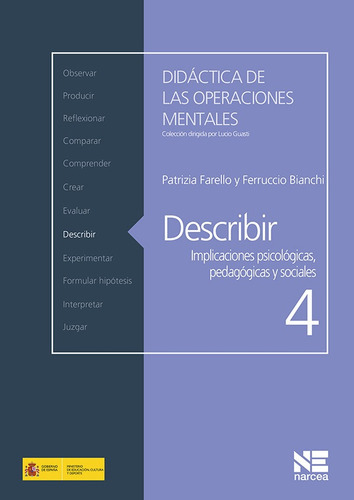 Describir, De Ferruccio Bianchi Y Patrizia Farello. Editorial Narcea, Tapa Blanda, Edición 1 En Español, 2012